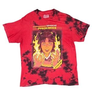 Steven Rhodes Advanced Pyrokinesis 2nd Edition Tie Dye Red T Shirt M